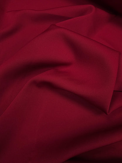 Elegant Maroon Plain Banana Crepe lycra Fabric
