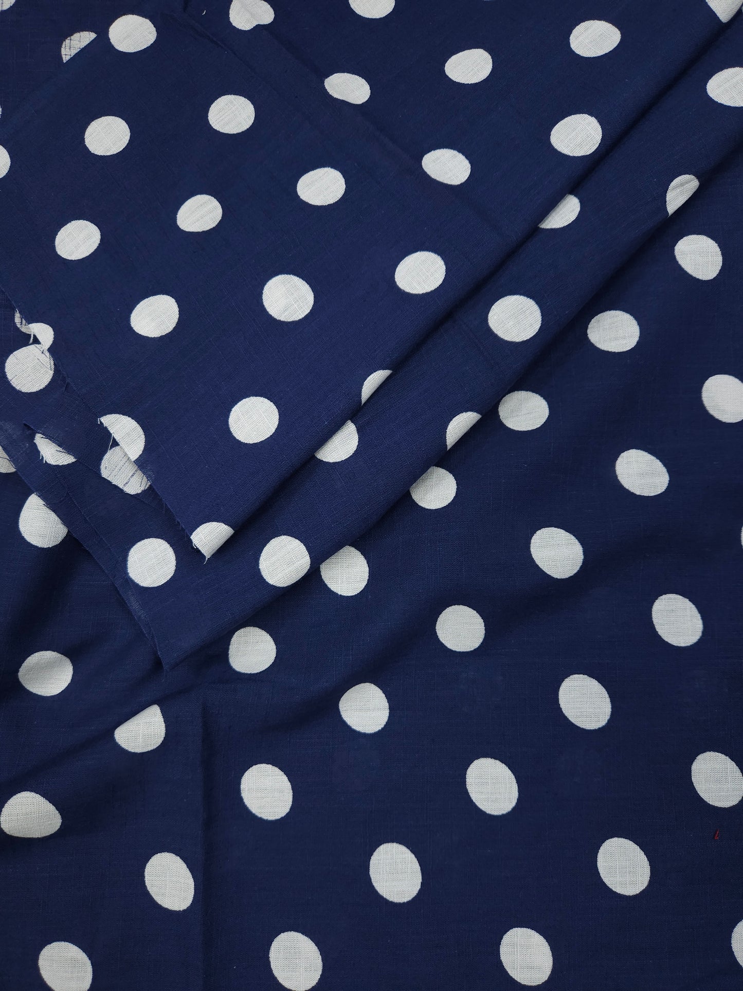 Polka Classic Cotton Suit Set with White Bottom