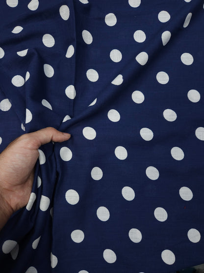 Polka Classic Cotton Suit Set with White Bottom