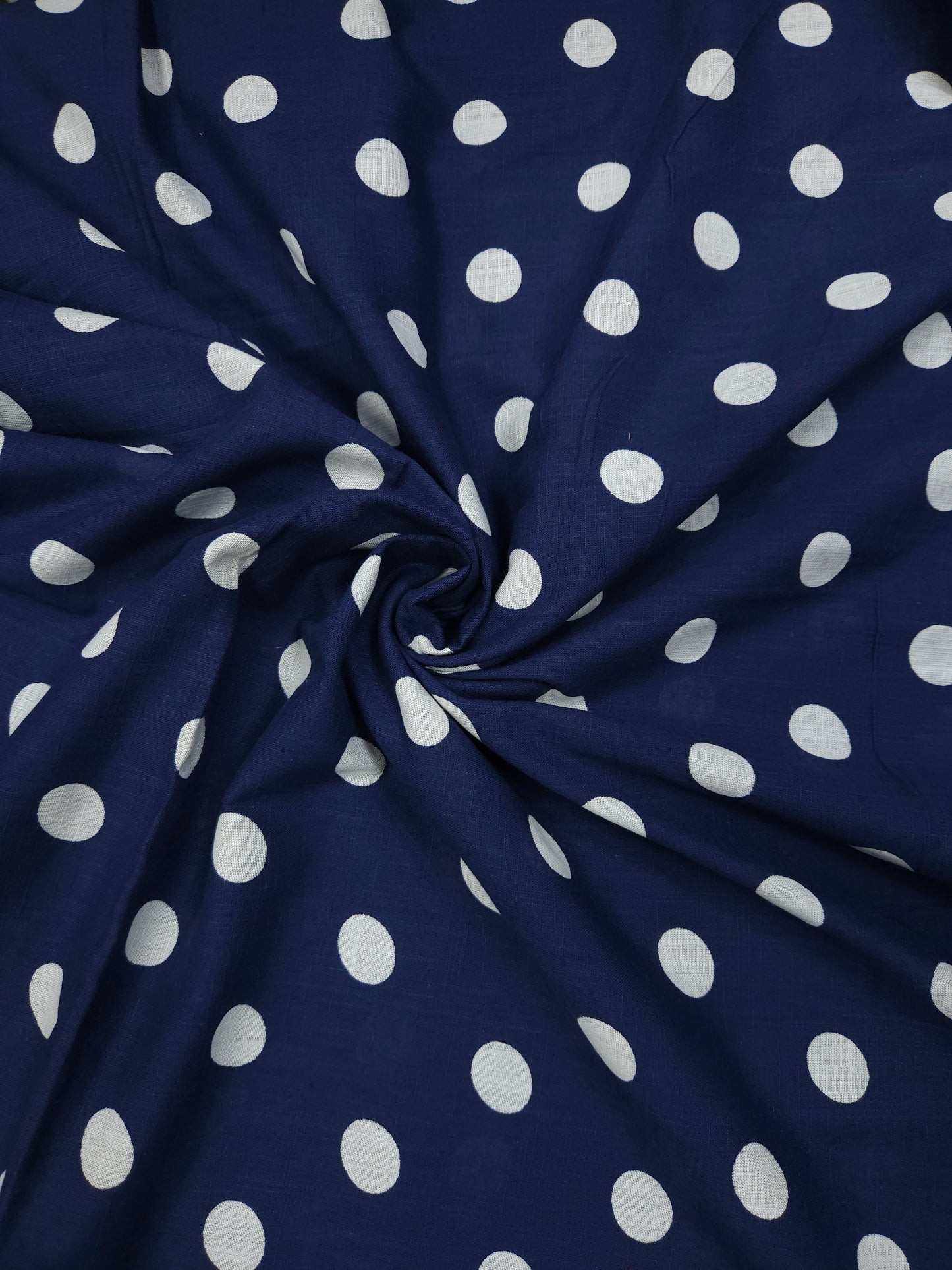 Polka Classic Cotton Suit Set with White Bottom