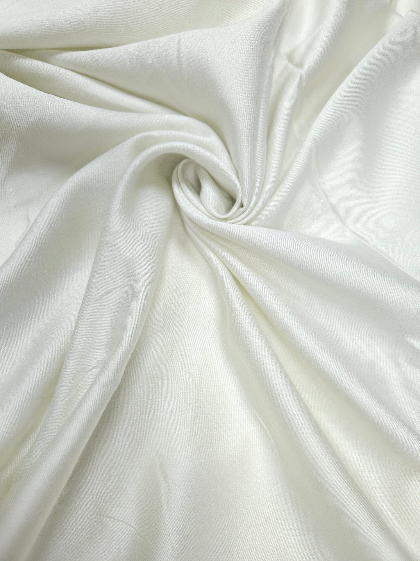 White Satin Modal Suit with Printed Mal Cotton Dupatta