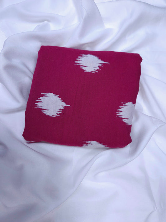 Pink Pearl Ikhat cotton Suit Set