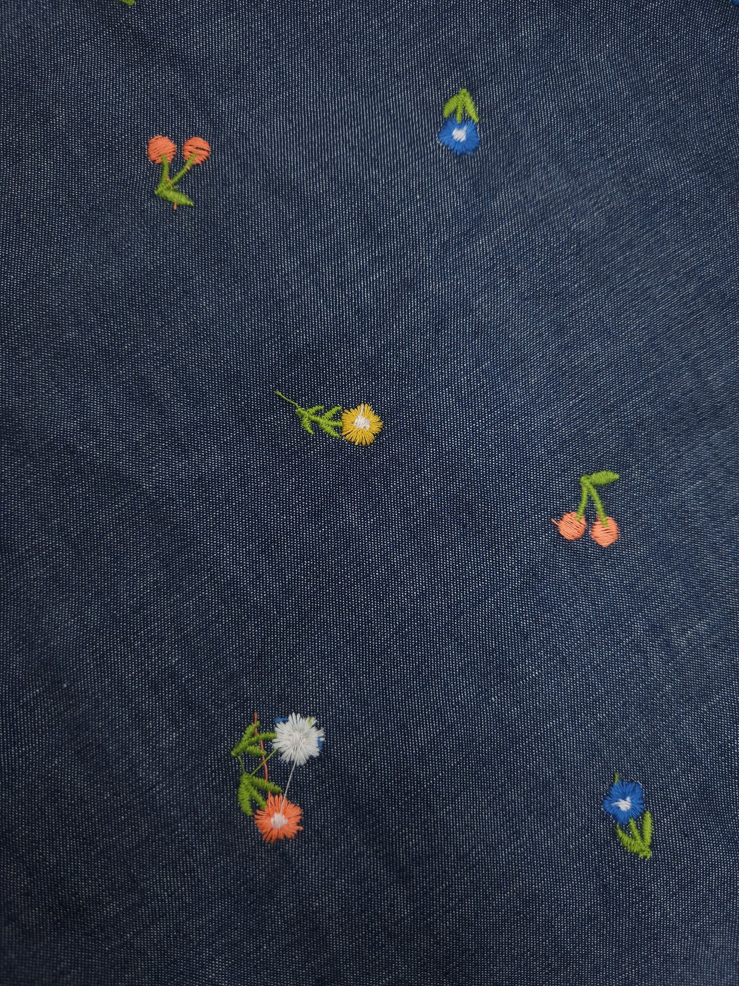 Indigo Petal Luxe Cotton Denim Fabric