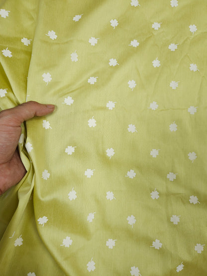 Ghiya Green Floral Cotton Silk Suit Set With Chinon Dupatta