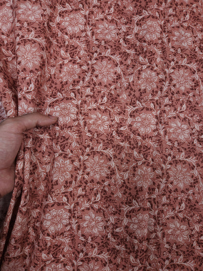 Vintage Rose Linen Blend Fabric