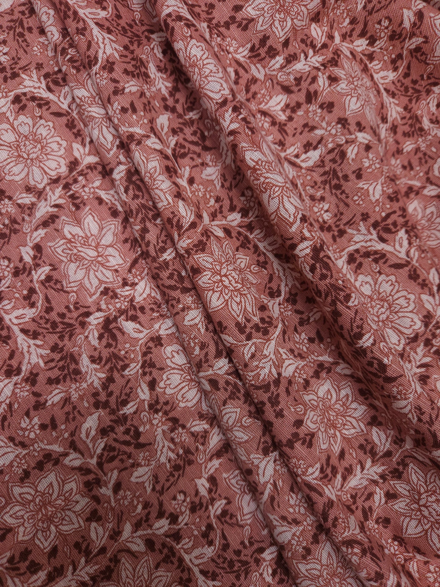 Vintage Rose Linen Blend Fabric