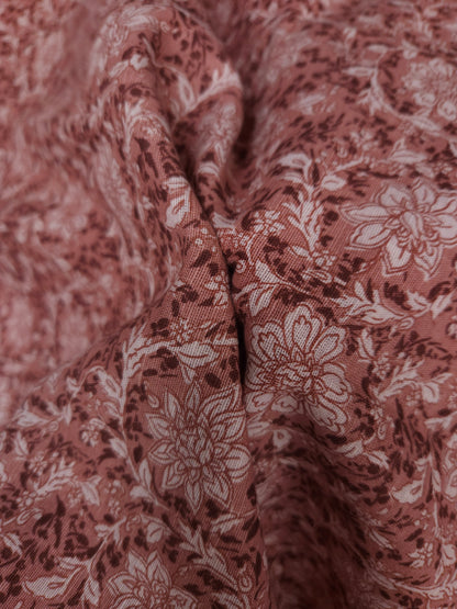Vintage Rose Linen Blend Fabric