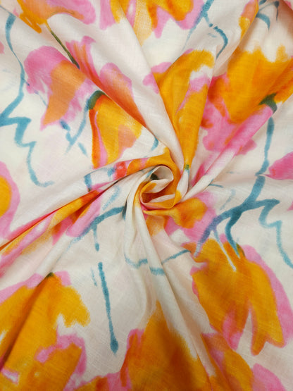 Premium Watercolor Bloom  Blend Fabric