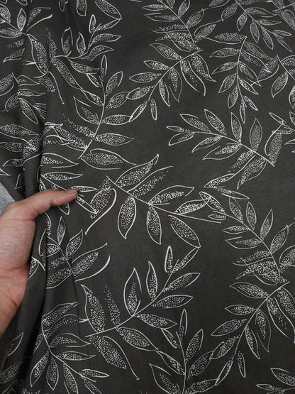 White Leaf Whisper Blend Fabric