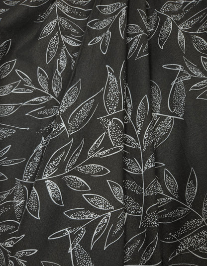 White Leaf Whisper Blend Fabric
