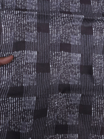 Designer Grey Cotton Kurta Set Fabric with Embroidered White Bottom