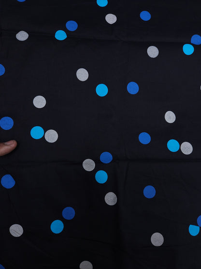 Premium Polka Dot Cotton Suit Set with Textured Plain Bottom