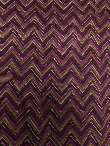Premium Chevron Printed Cotton Suit Set with Rayon Bottom