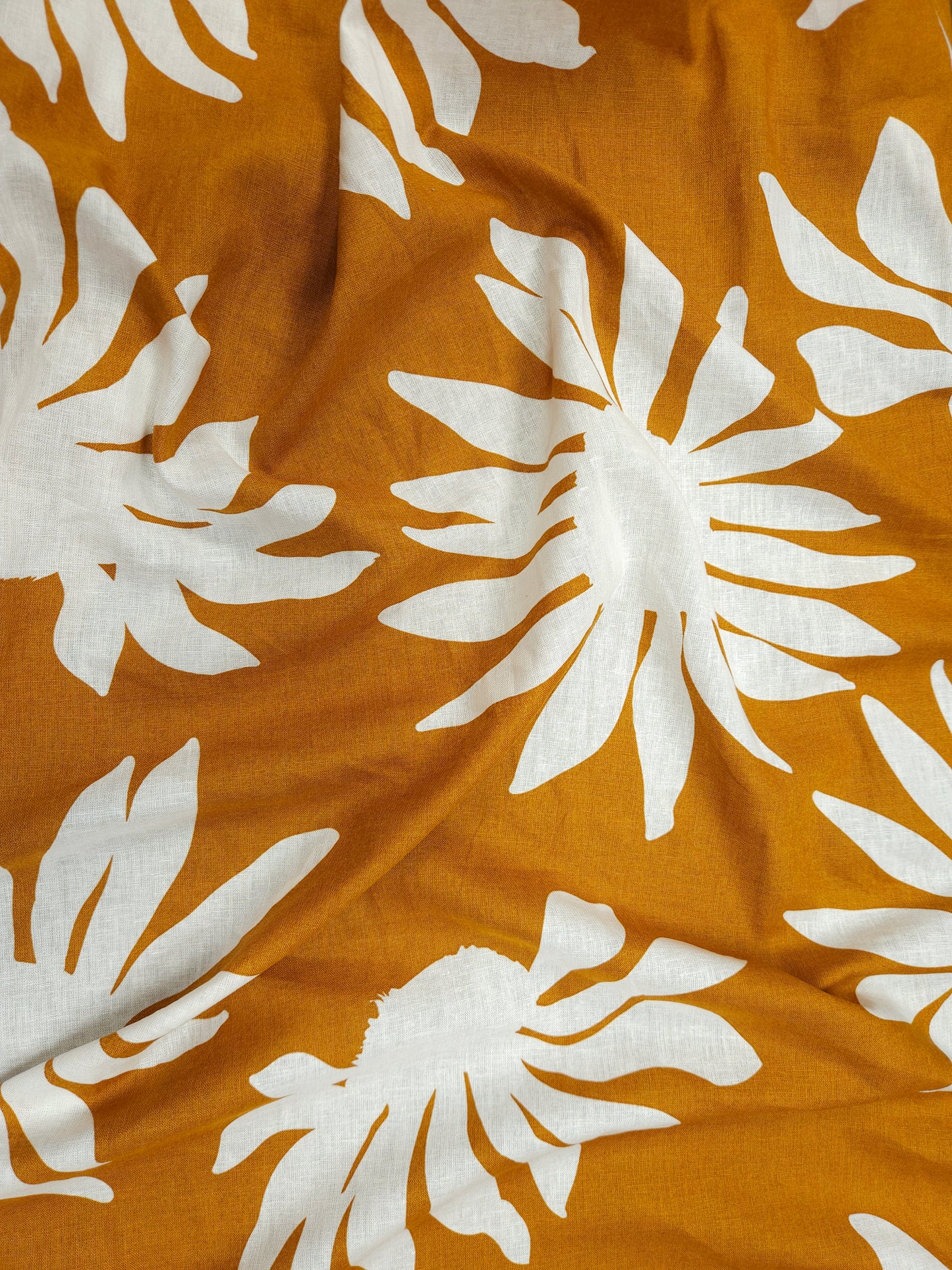 Sunset Bloom Pure Linen Fabric – 60 Inch Width