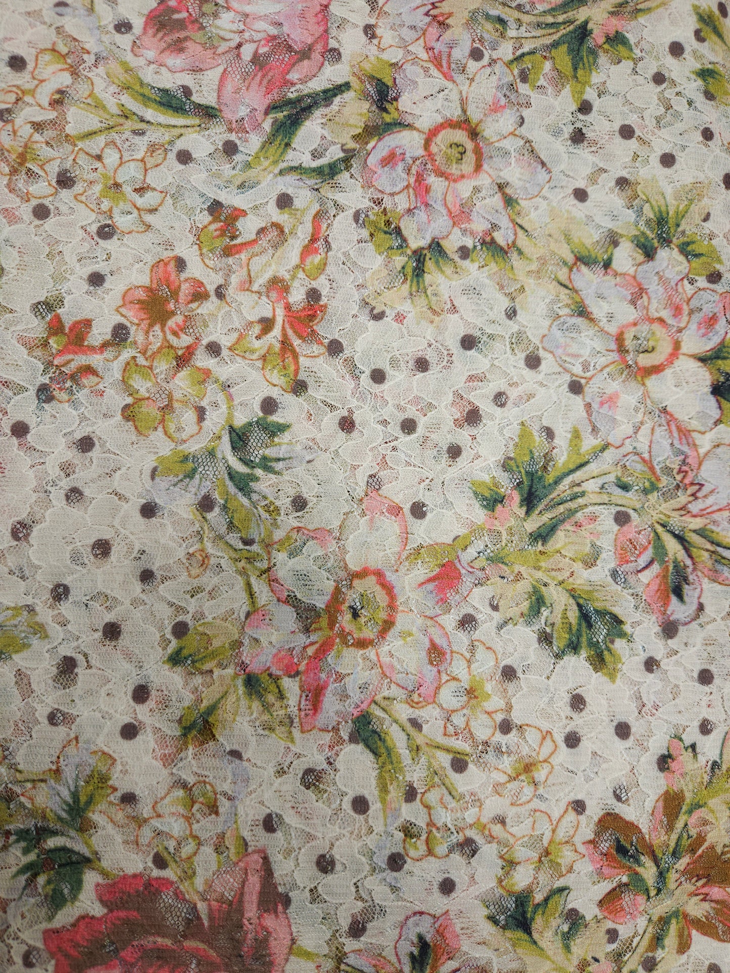 Premium Floral Self Print Fancy Net Fabric 56-60 Inch Width
