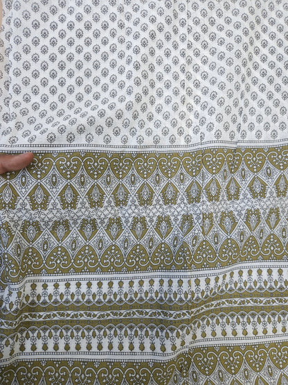 All Over Cotton Suit Set with Chikan Border Design & Mal Cotton Dupatta