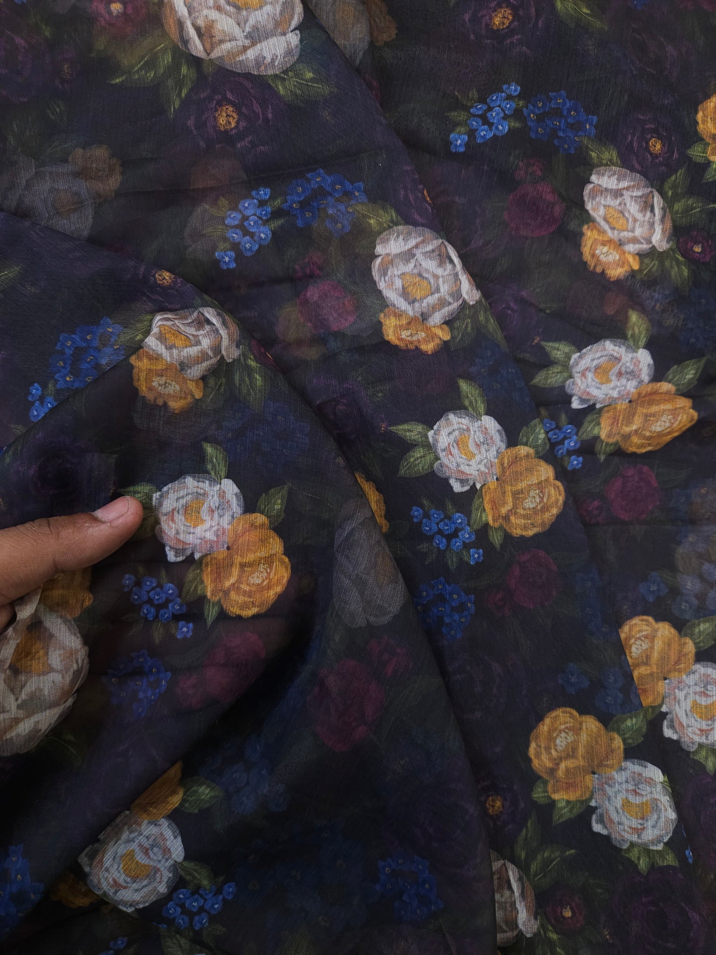 Pista Green Cotton Jamdani All Over Suit with Floral Chiffon Dupatta
