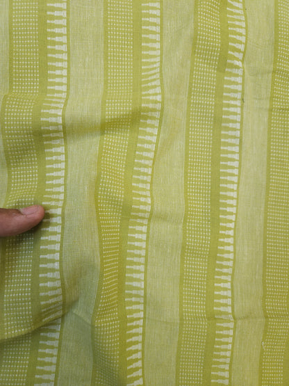 Pista Green Cotton Jamdani All Over Suit with Floral Chiffon Dupatta