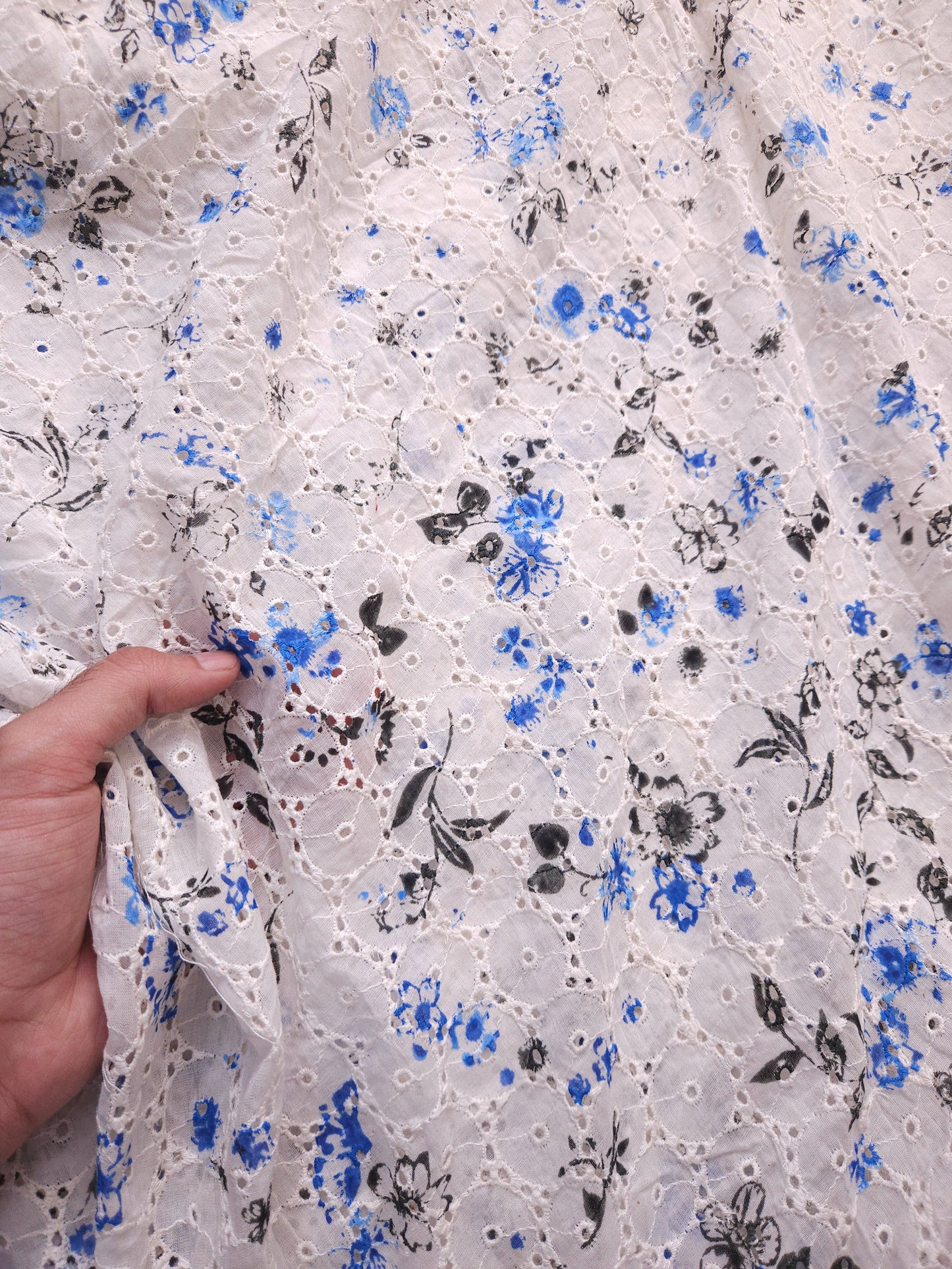 Spring Blossom Imported Schiffli Fabric