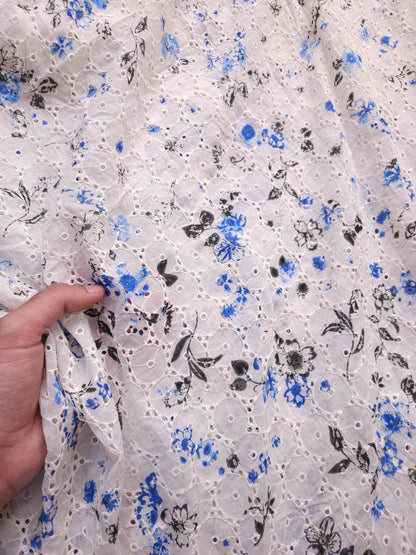 Spring Blossom Imported Schiffli Fabric