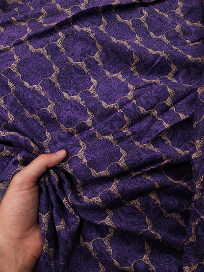 Paisley Royale Purple Modal Rayon Fabric