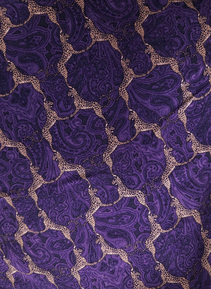 Paisley Royale Purple Modal Rayon Fabric