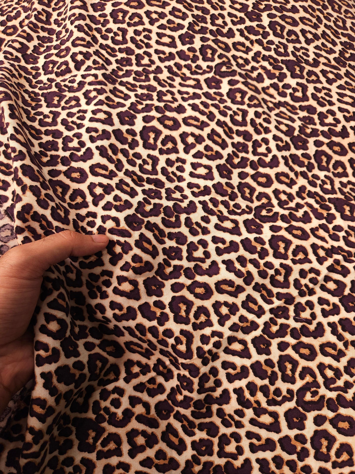 Golden Wildcat Printed Modal Rayon Fabric