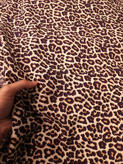 Golden Wildcat Printed Modal Rayon Fabric