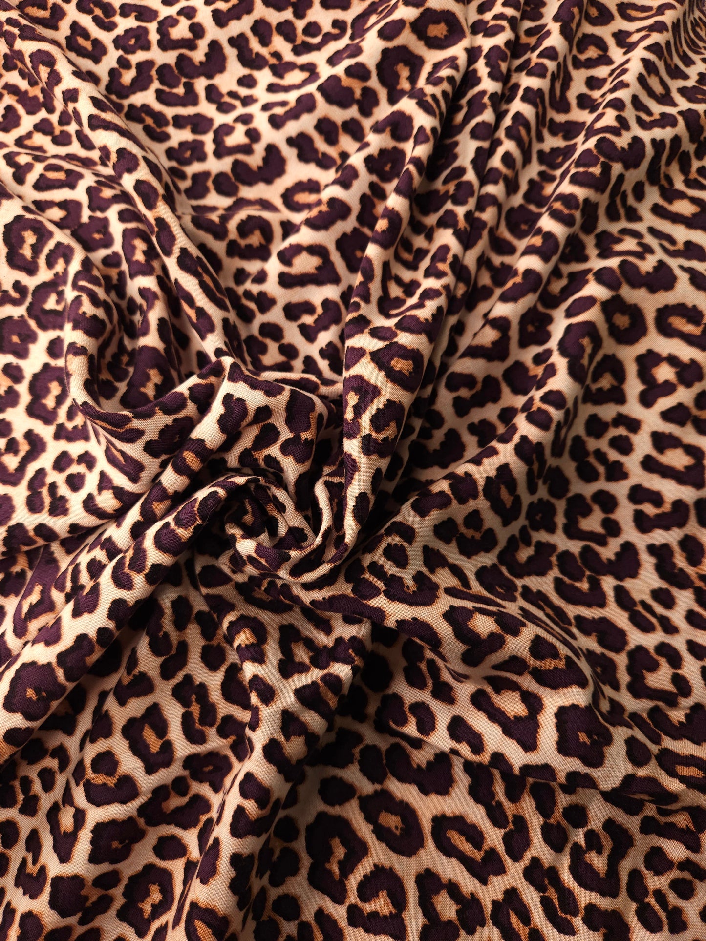 Golden Wildcat Printed Modal Rayon Fabric