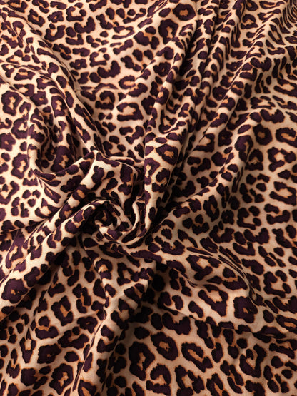 Golden Wildcat Printed Modal Rayon Fabric