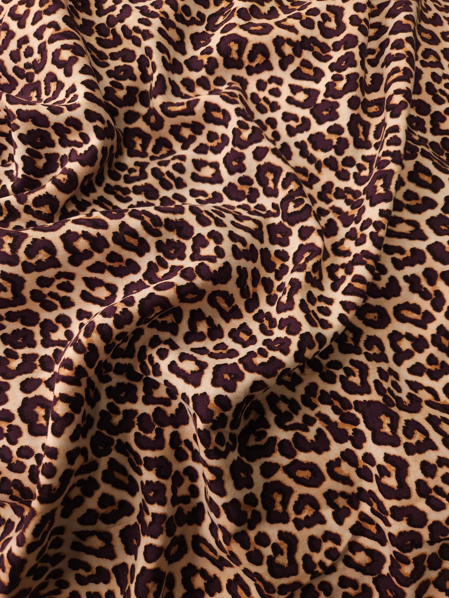 Golden Wildcat Printed Modal Rayon Fabric