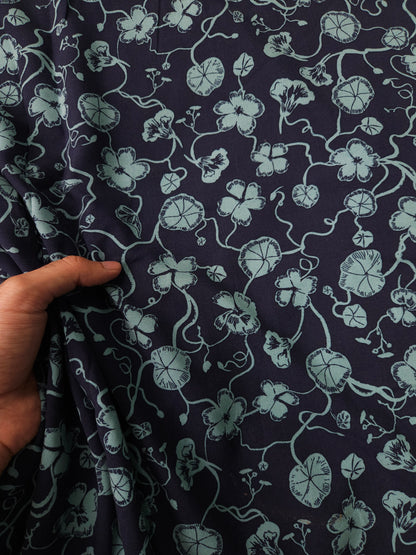 Twilight Bloom Printed Modal Rayon Fabric