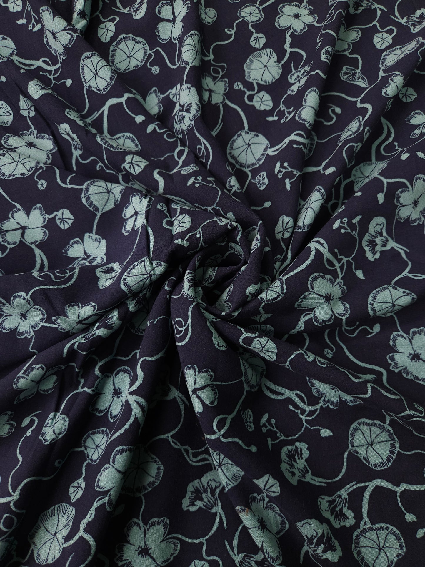Twilight Bloom Printed Modal Rayon Fabric