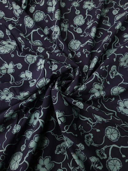 Twilight Bloom Printed Modal Rayon Fabric