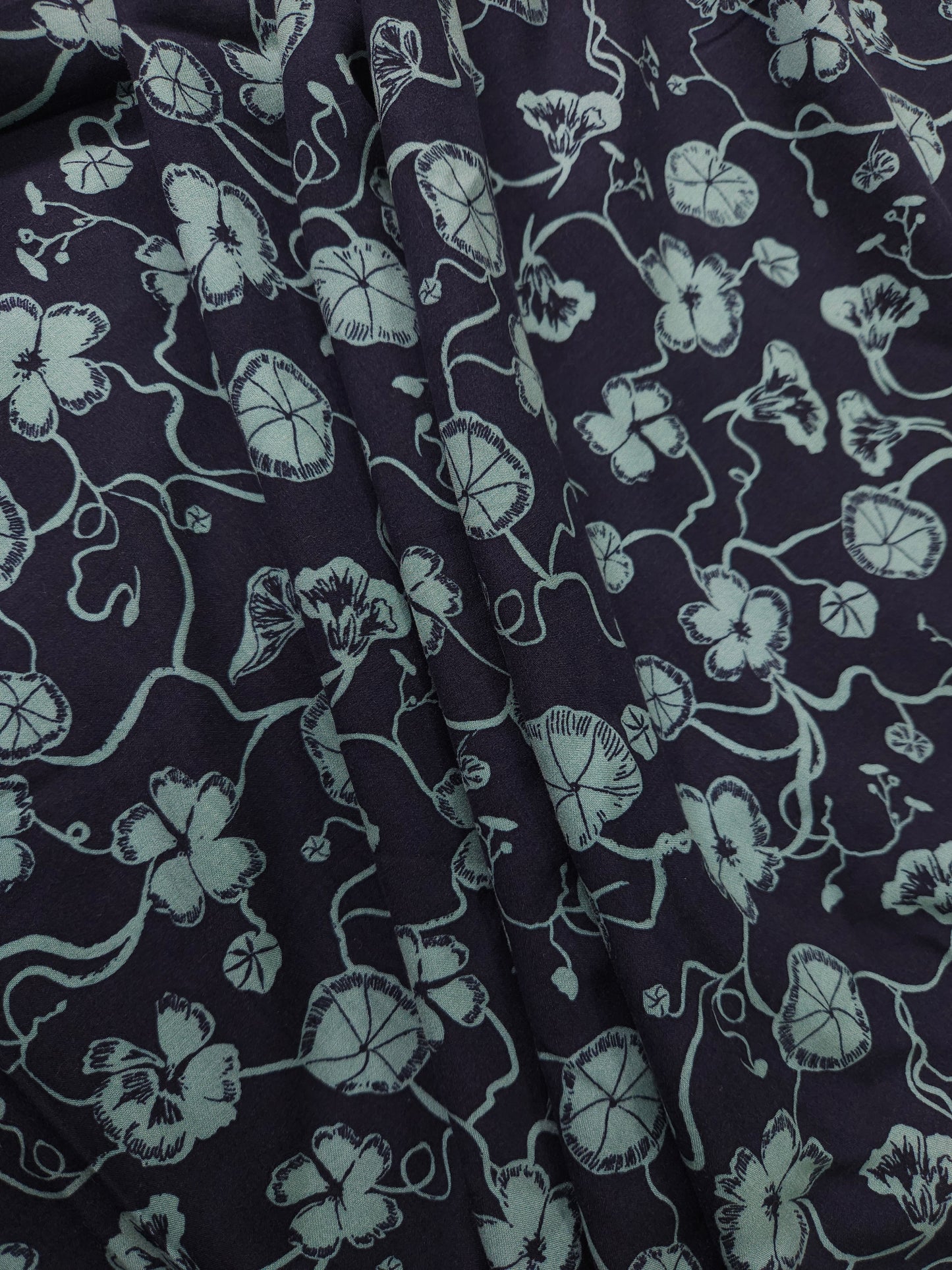 Twilight Bloom Printed Modal Rayon Fabric