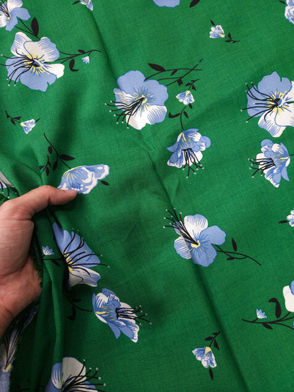 Green Tossed Modal Rayon