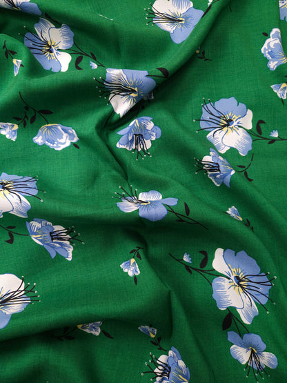 Green Tossed Modal Rayon