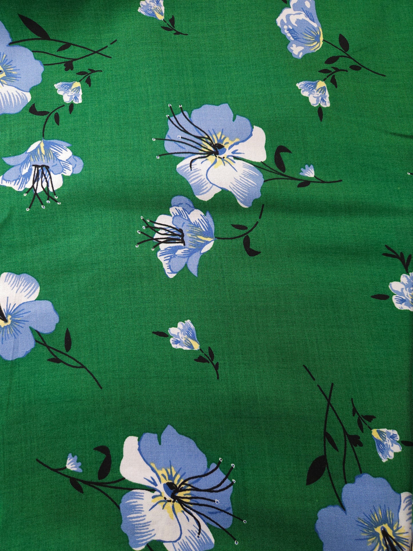Green Tossed Modal Rayon