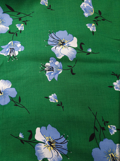 Green Tossed Modal Rayon