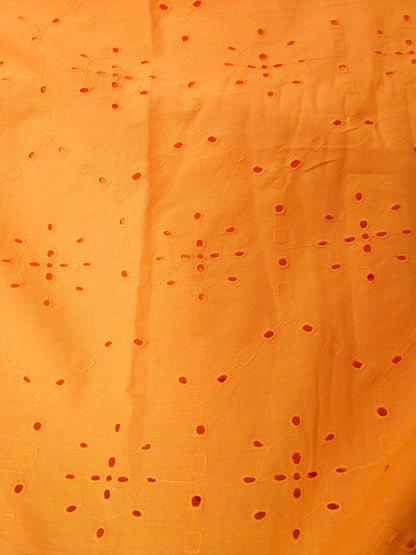 Sunset Bloom Cotton Schiffli Embroidered Fabric