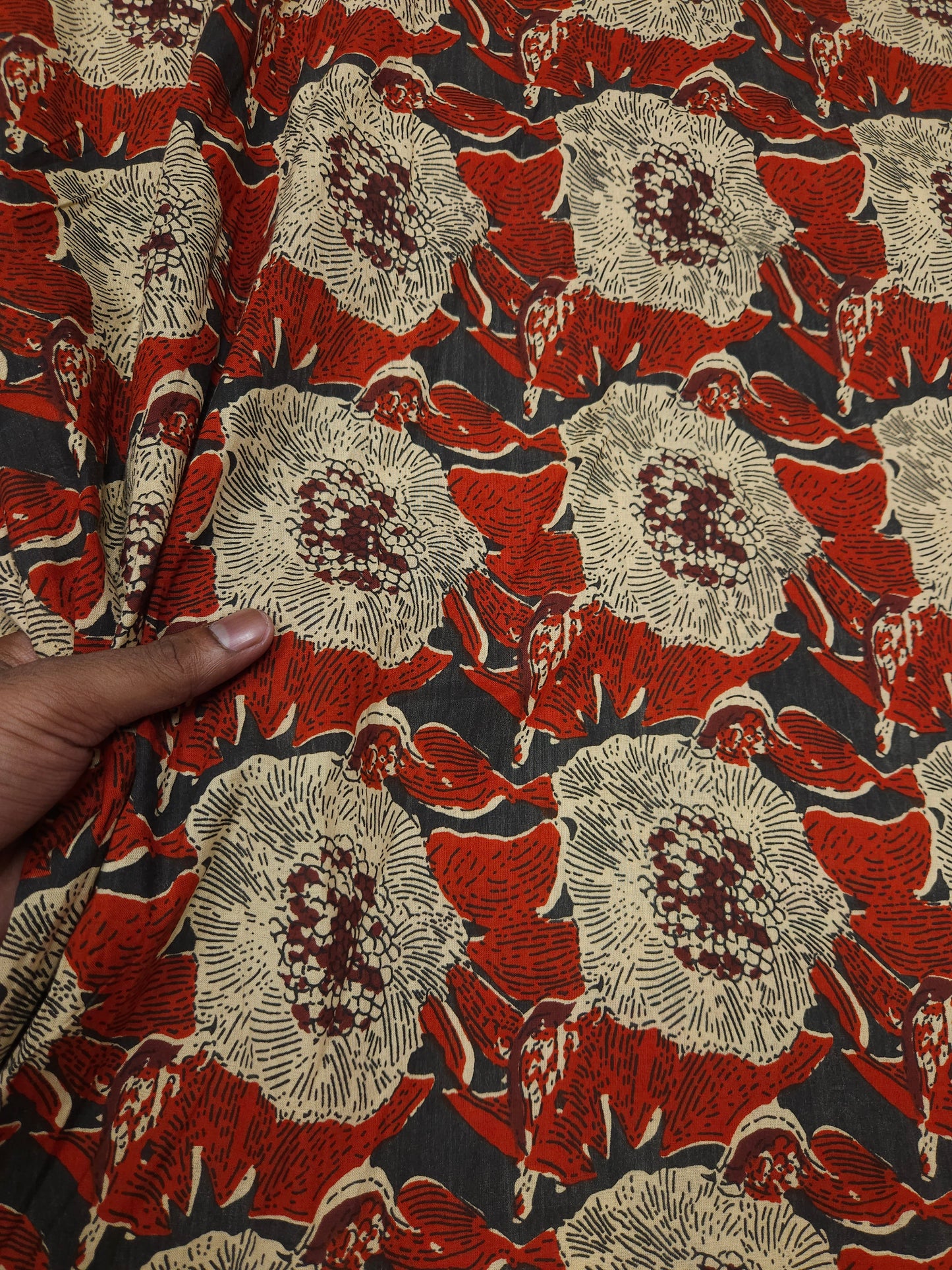Vintage Blossom Print Cotton Fabric