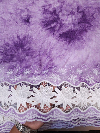 Lavender Tie Dye Modal Rayon Fabric