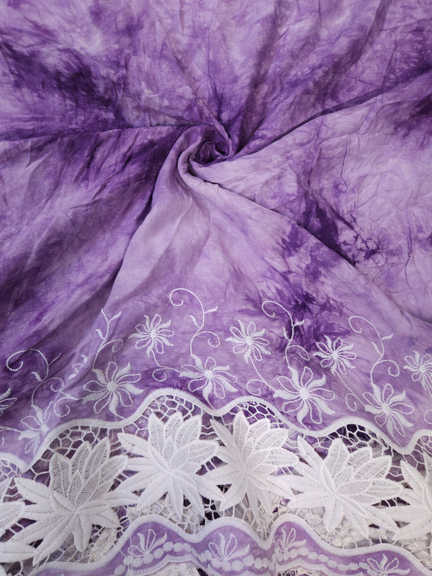 Lavender Tie Dye Modal Rayon Fabric