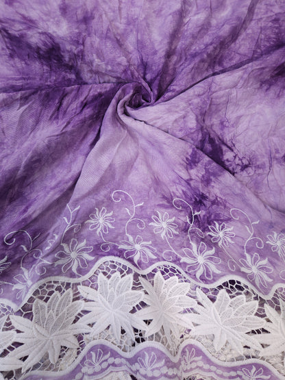 Lavender Tie Dye Modal Rayon Fabric
