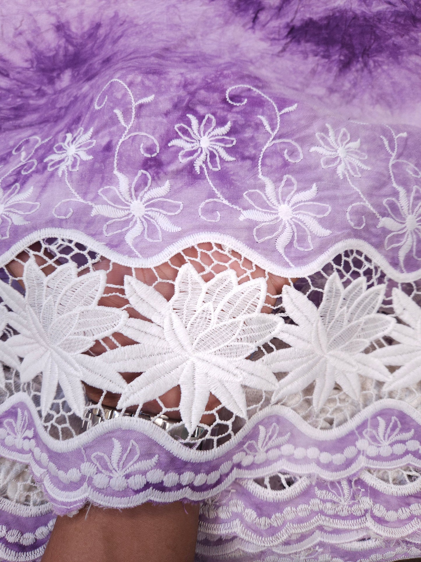 Lavender Tie Dye Modal Rayon Fabric