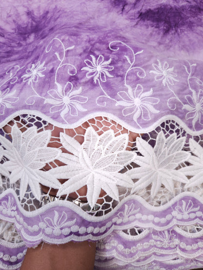 Lavender Tie Dye Modal Rayon Fabric