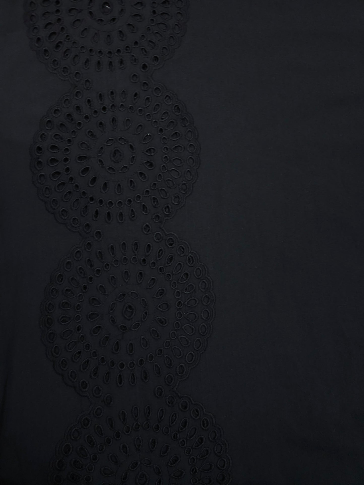 Midnight Heritage Border Schiffli Cotton Fabric