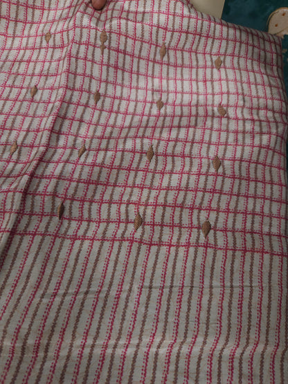 Olive Heritage Printed Cotton Suit Set Fabric with Cotton Muslin Dupatta (3-Piece)