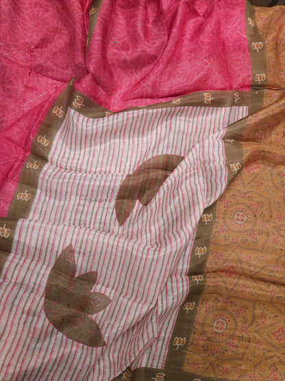 Olive Heritage Printed Cotton Suit Set Fabric with Cotton Muslin Dupatta (3-Piece)
