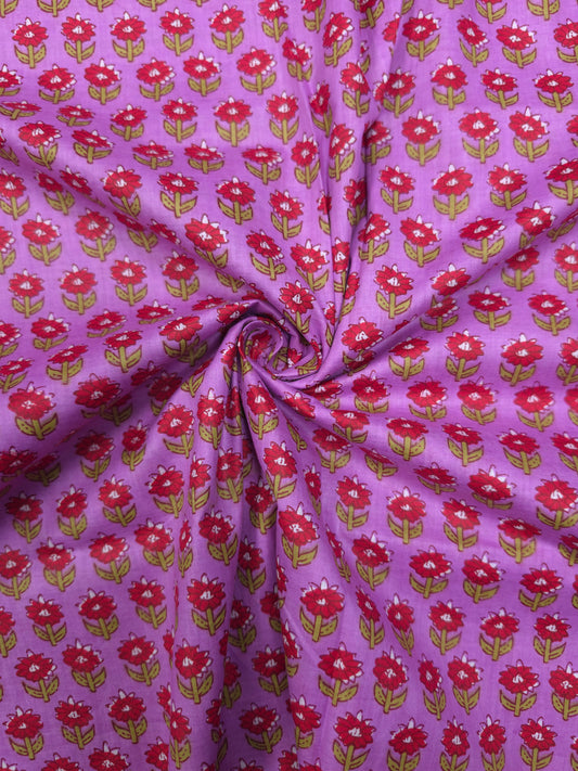 Small Floral Print Cotton Fabric